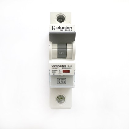 Elucian Click CU1MCB40B B40 40A 40 Amp MCB Circuit Breaker Type B